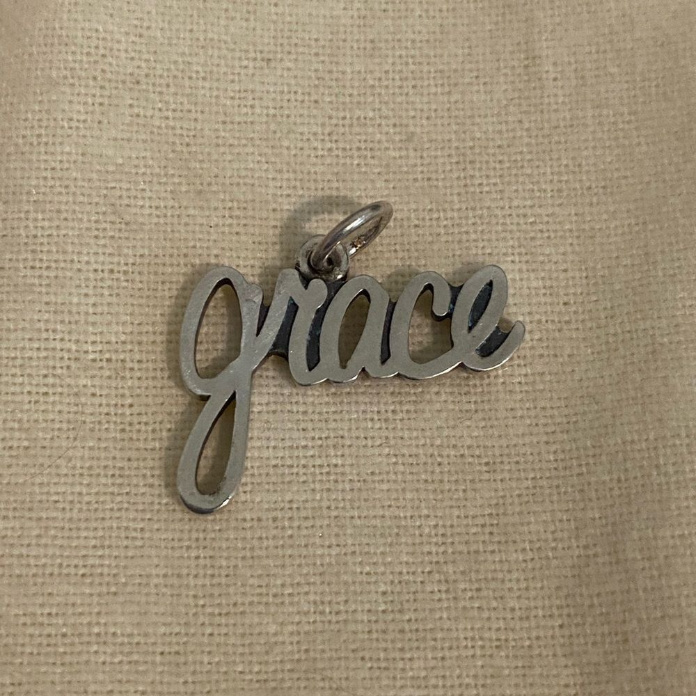 James Avery Retired “Grace” Script Charm - Picture 2 of 3